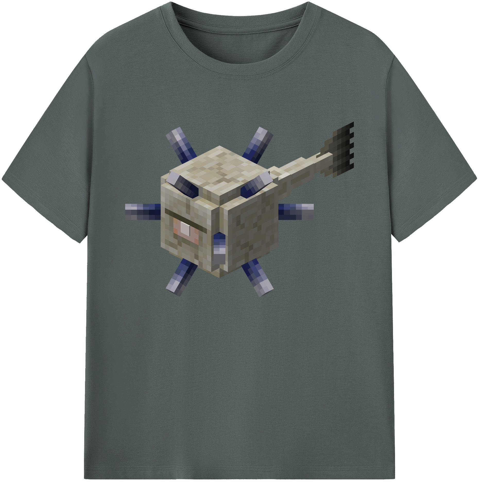 （画像用） マインクラフト ブロックの世界 Minecraft MC Block world 綿100％ メンズ半袖Tシャツ｜肌触りやわらか＆通気性